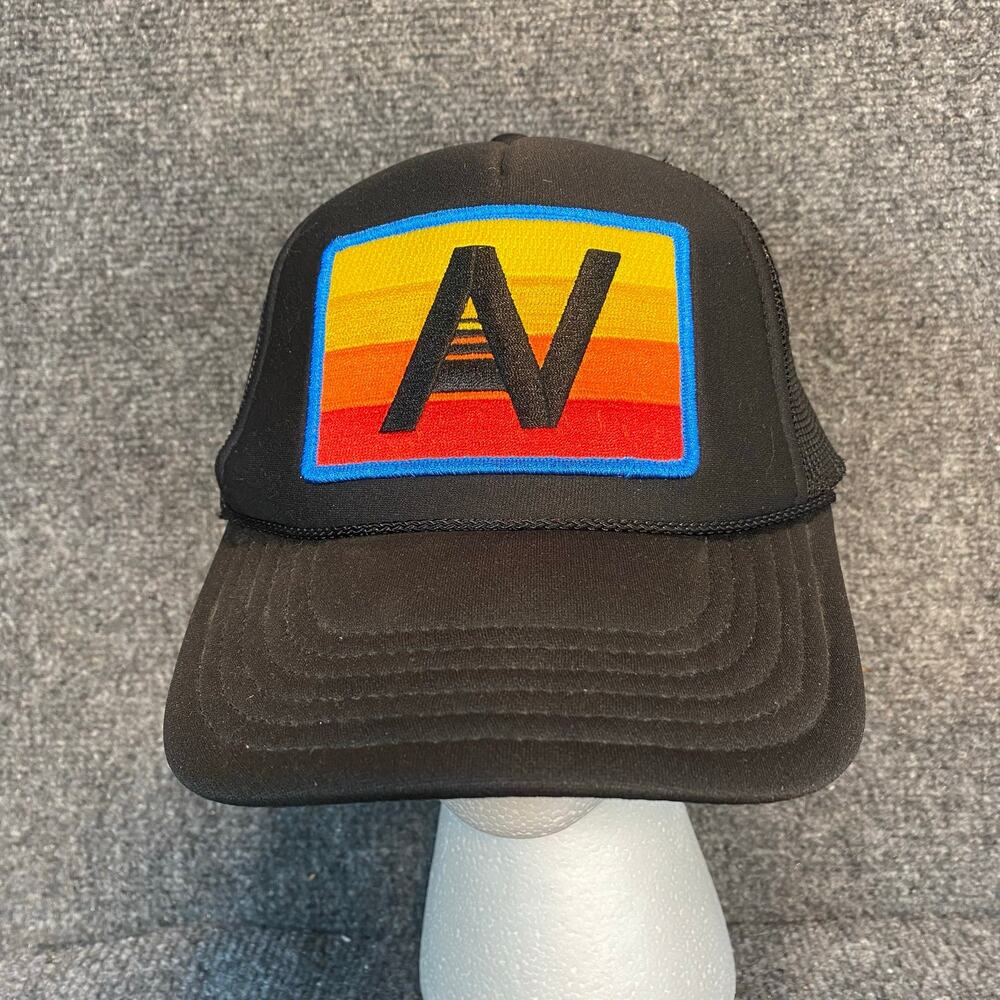 Vintage Aviator Nation Black Trucker Hat Logo Rare Adjustable Baseball Cap